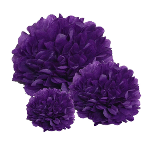 Pack of 10 Paper Pom Poms 10 inch / 25cm