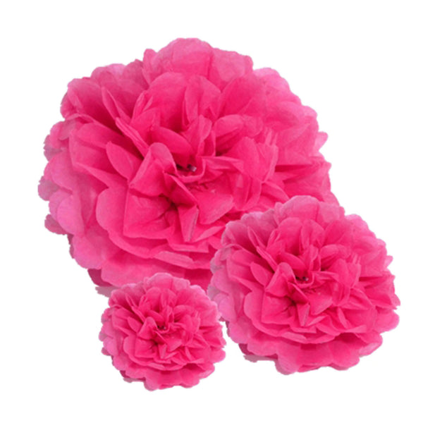 Pack of 10 Paper Pom Poms 10 inch / 25cm