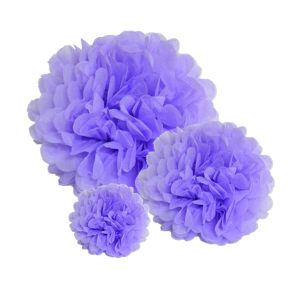 Pack of 10 Paper Pom Poms 10 inch / 25cm