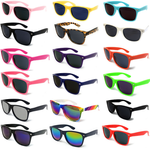 Classic Sunglasses UV400 Mens Ladies Womens Black Lens Mirrored