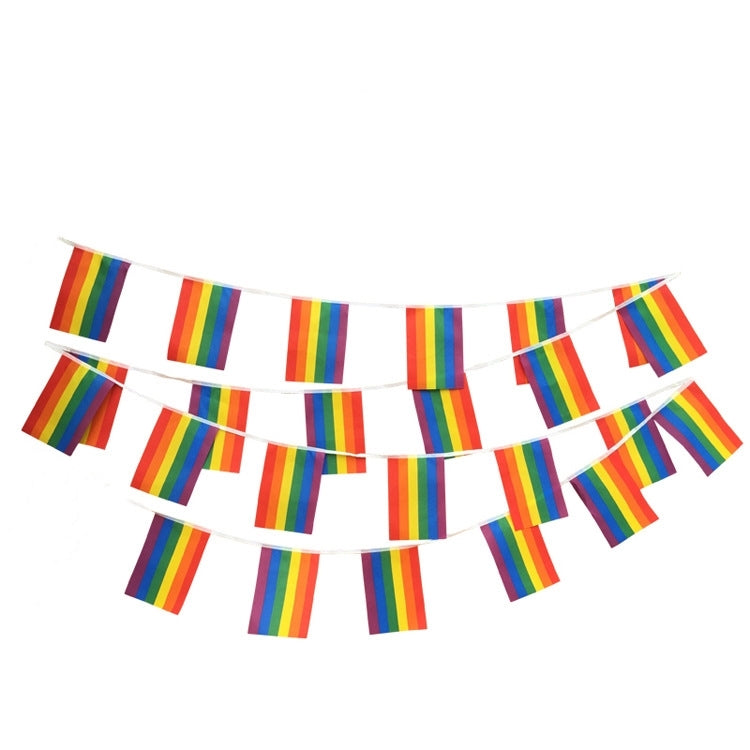 Country Flag & Rainbow Bunting - 7m