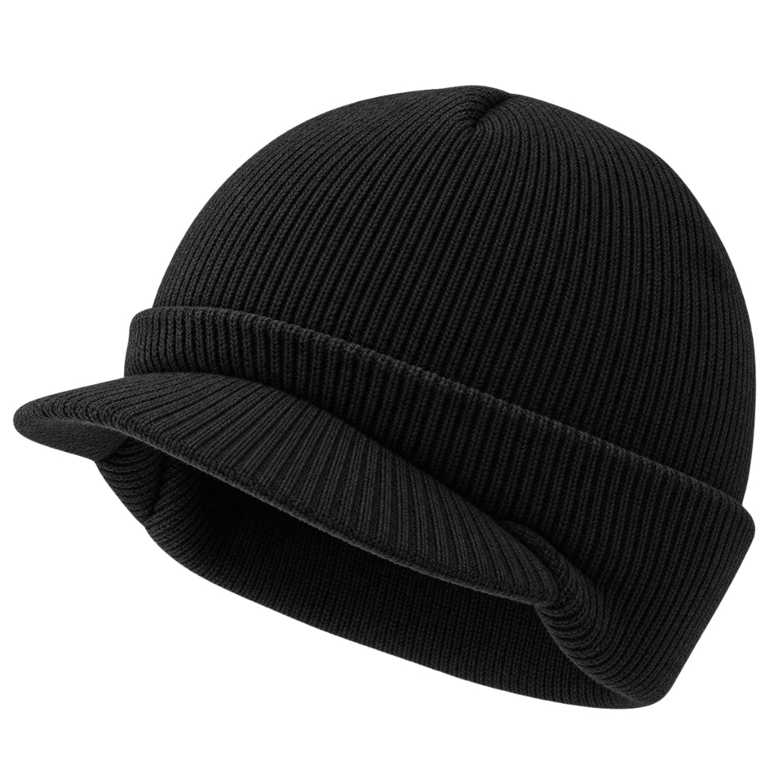 Adults Knitted Beanie Hat with Peak