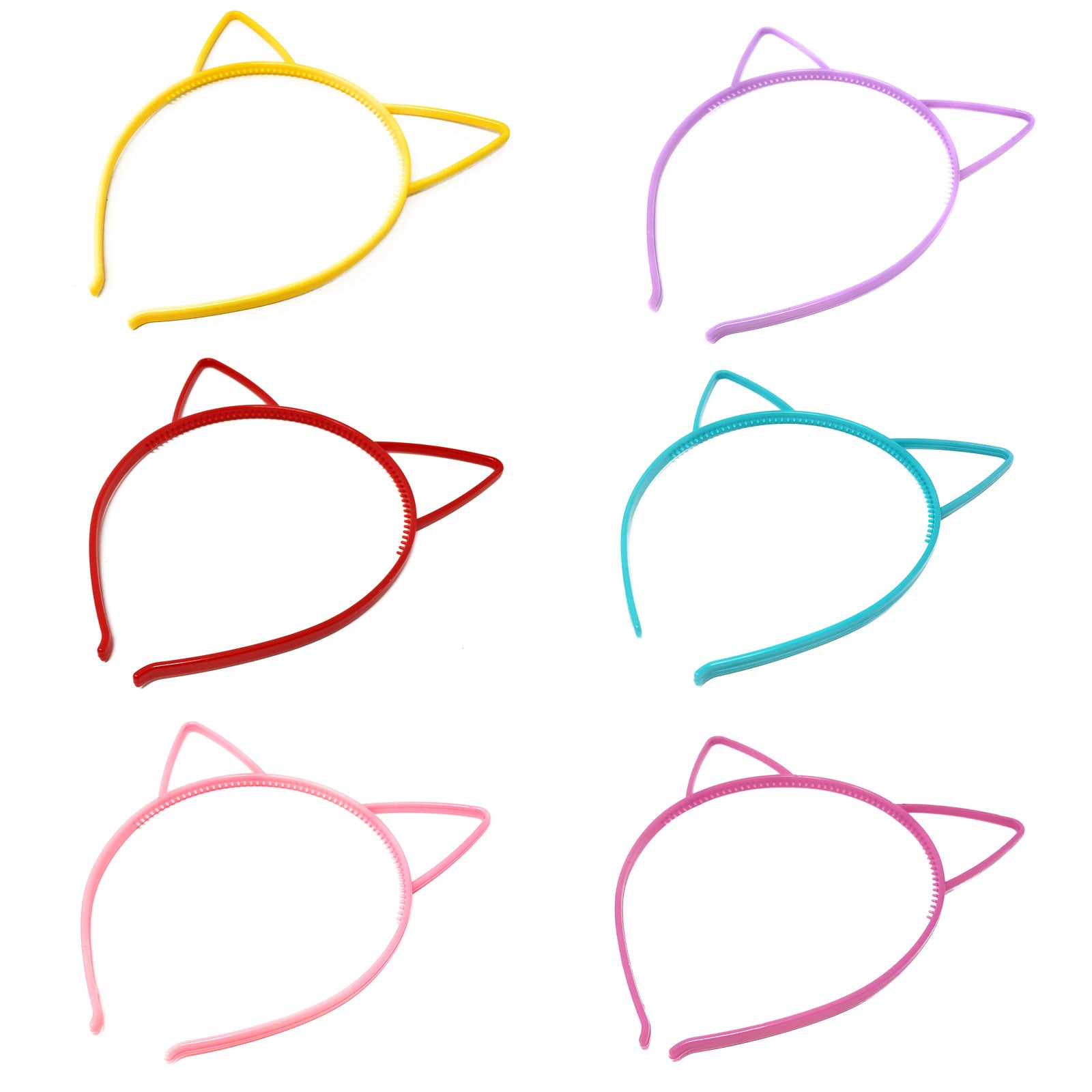 Pack of 6 Kids Cat Ear Headbands