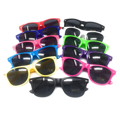 Kids Sunglasses UV400 Boys Girls Shades Black Lens Mirrored
