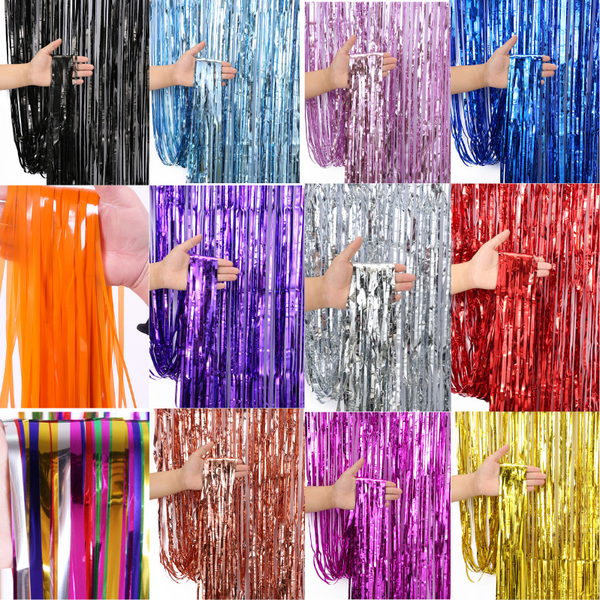 2 / 2.5 / 3M Foil Curtain Decoration