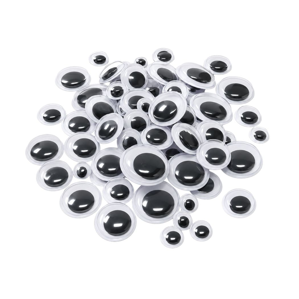 100 Pack of Googly Eyes for Arts & Crafts 6-20mm