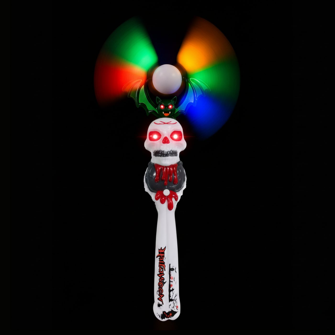 Halloween Swivel Fan Wand [Skull]