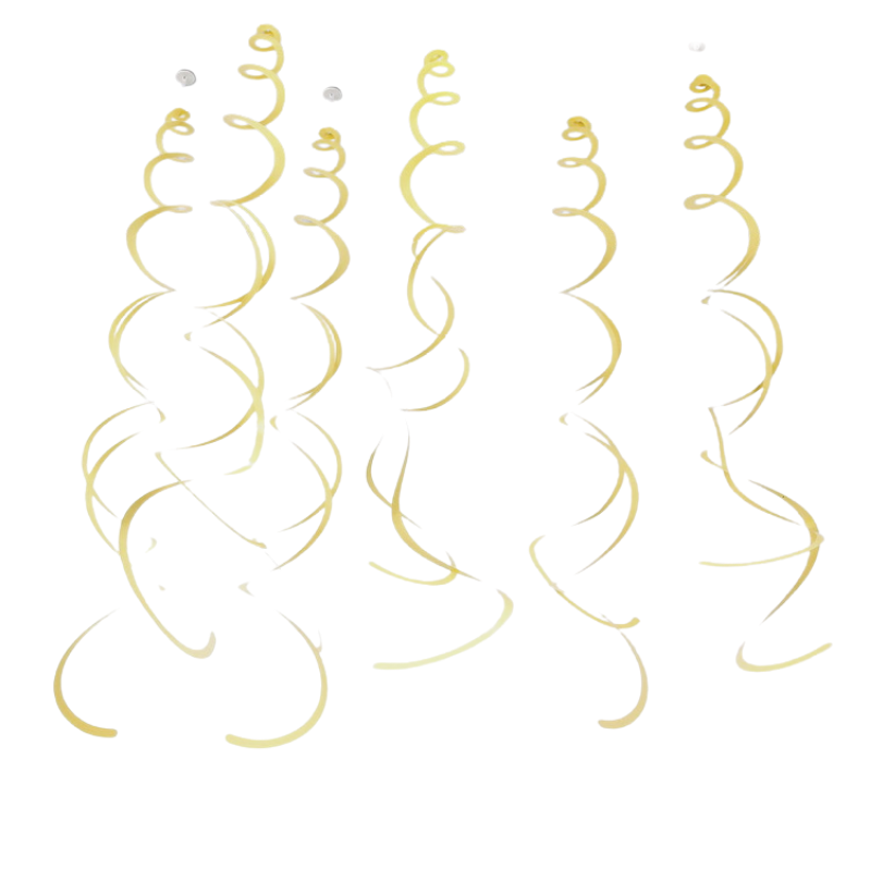 Hanging Swirl Decoration - Pack of 6