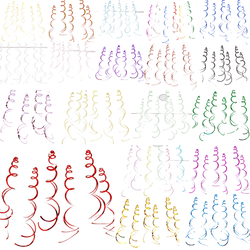 Hanging Swirl Decoration - Pack of 6