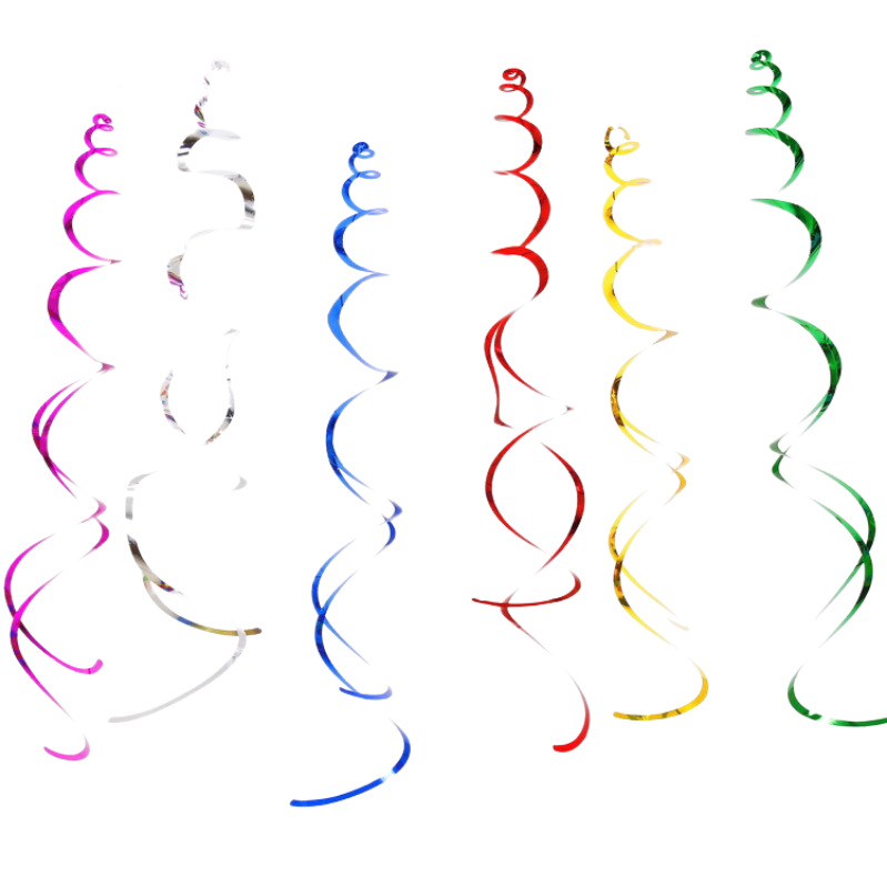 Hanging Swirl Decoration - Pack of 6