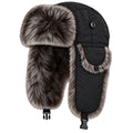 Trapper Winter Hat with Ear Flaps - Black