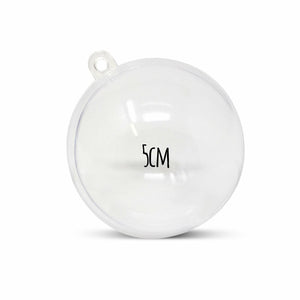 Clear Fillable Round Baubles [Pack of 5]