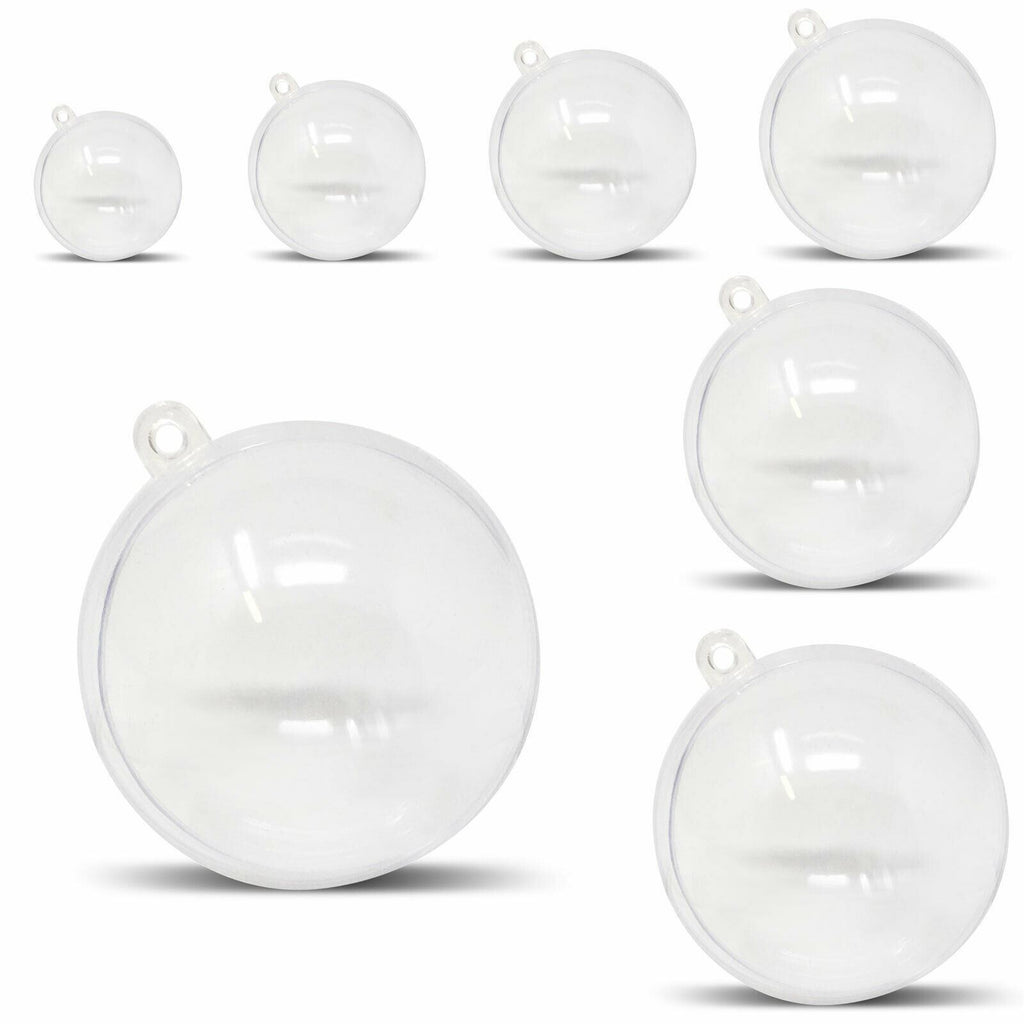 Clear Fillable Round Baubles [Pack of 5]