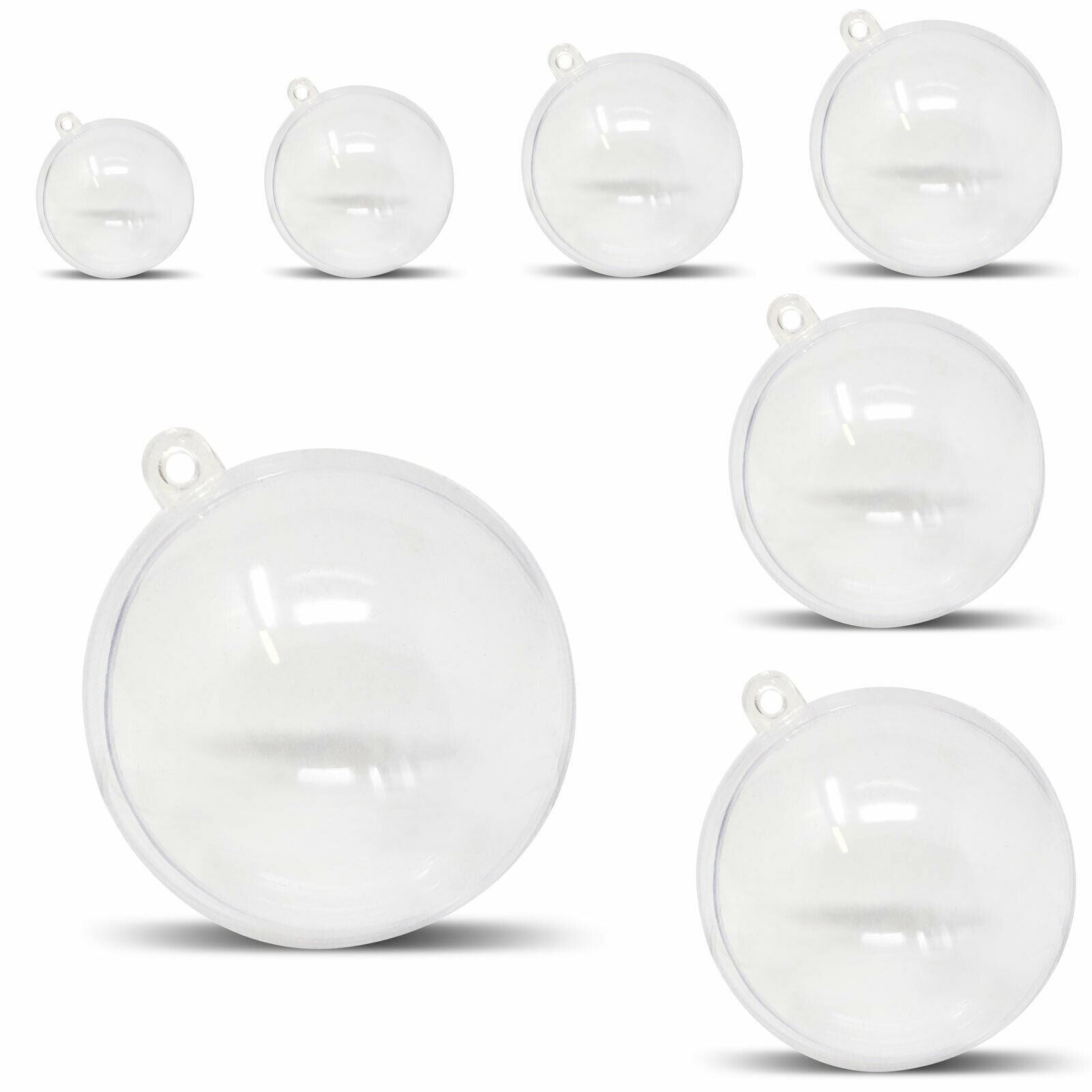 Clear Fillable Round Baubles [Pack of 5]