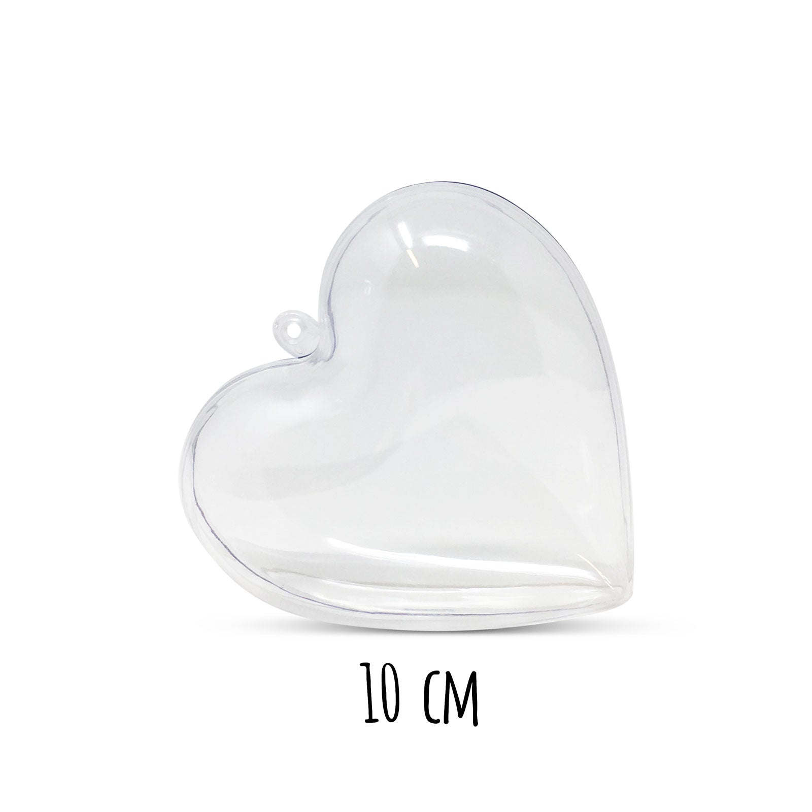Clear Fillable Heart Baubles - Pack of 5,10,20,50 and 100