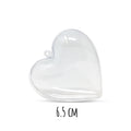 Clear Fillable Heart Baubles - Pack of 5,10,20,50 and 100
