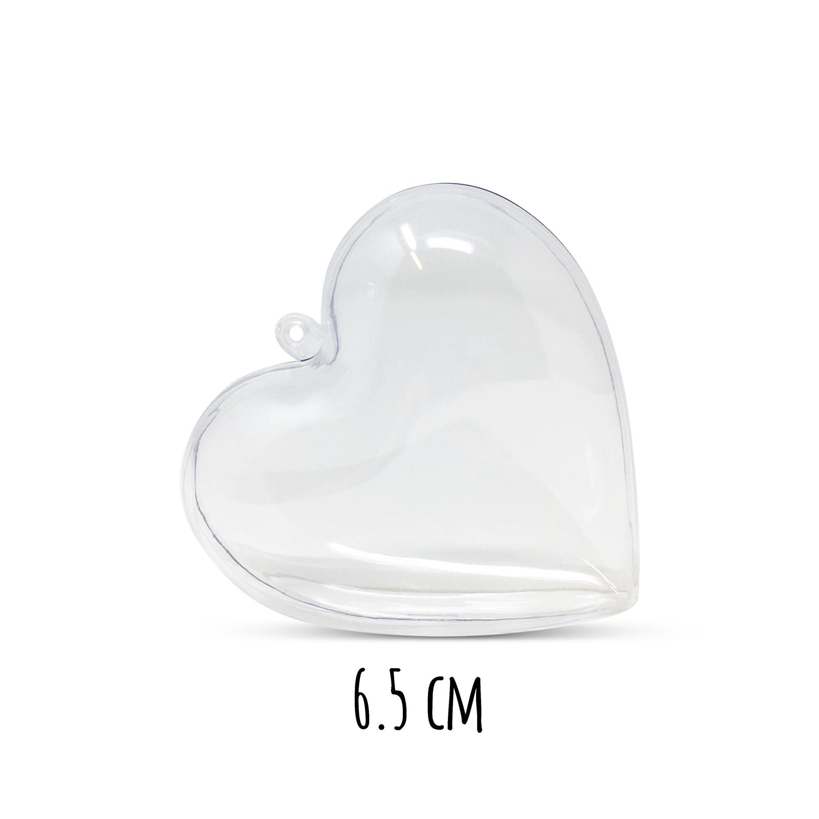 Clear Fillable Heart Baubles - Pack of 5,10,20,50 and 100