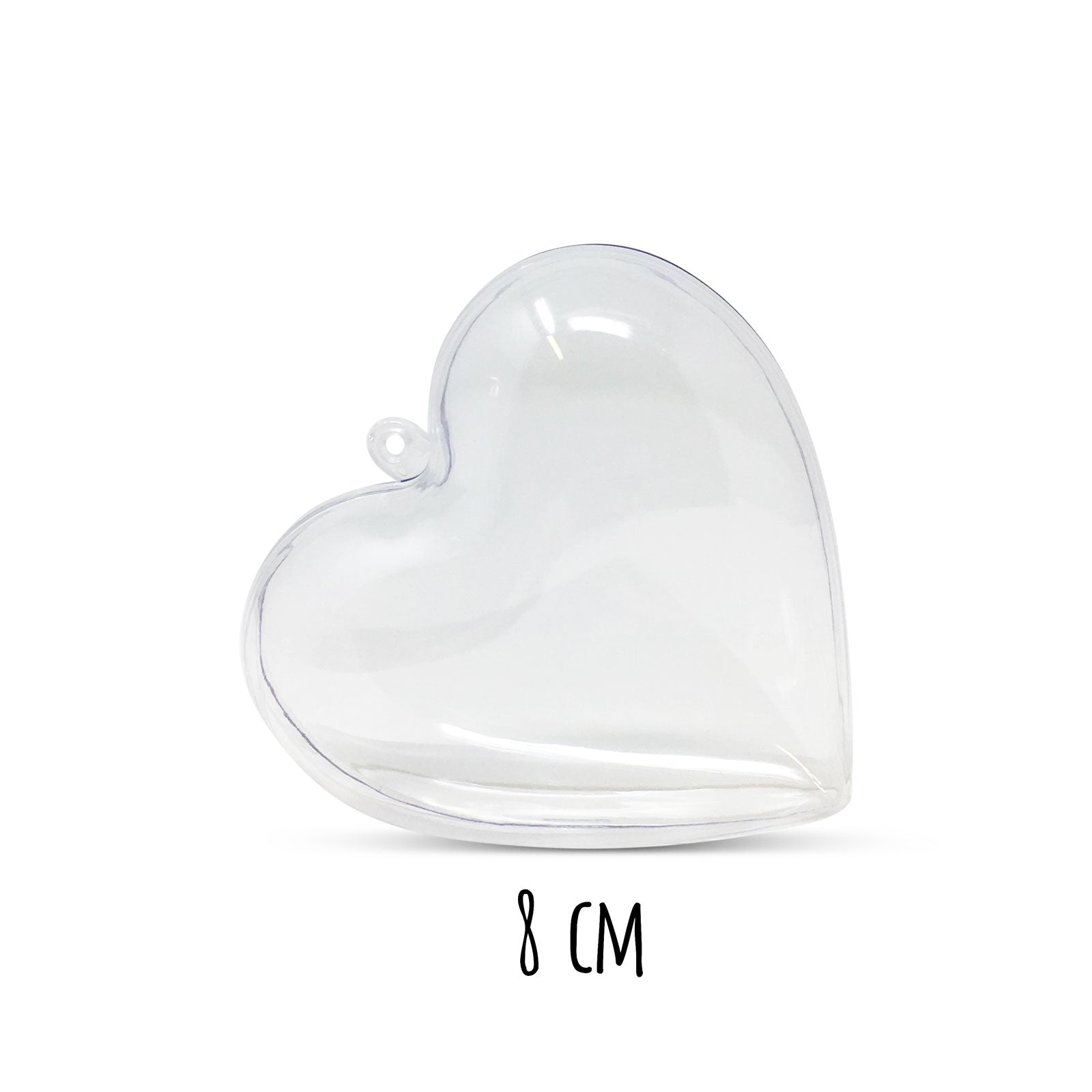 Clear Fillable Heart Baubles - Pack of 5,10,20,50 and 100