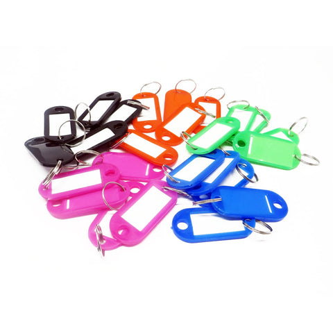 Plastic Key Tags - Mixed Pack of 25